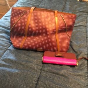 Fossil Eva Shopper Tote with matching wristlet